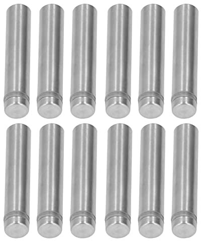 Vis D'entretoise en Acier Inoxydable, 12 Pièces 12 X 60 Mm, Vis D'entretoise en Acier Inoxydable, Vis de Montage pour Support de Panneau avec Ancrages Muraux pour Panneaux