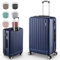 Easy Move ABS Hartschalenkoffer - Ergonomisch & Sicher - Großer Trolley Koffer mit 360° Rädern, Zahlen-Schloss - Rollkoffer, Reisekoffer Groß (Dark Blue, 74cm)