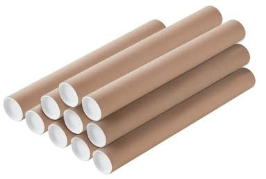 Pack and Move - Lot 10 tubes pour expédition et emballage - ø10 x 100 cm - Pour affiche et poster - Avec capuchon