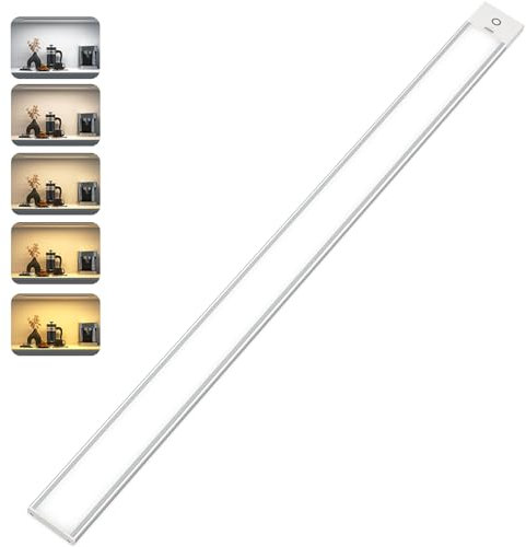 SIBI LIGHTING Unterbauleuchte Led 60cm, Dimmbar Unterschrank Beleuchtung mit 5 Farbtemperatur, Küchenlicht Led Leiste für Küche, Spüle, 430lm