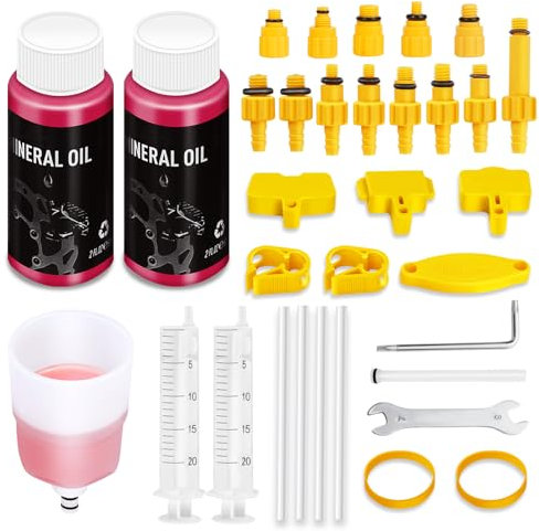 sealantkit Bremsen Entlüftungsset für Shimano,TEKTRO und MAGURA Hydraulische Scheibenbremsen,inklusive 120 ML Mineralbremsflüssigkeit, transparenter Trichter