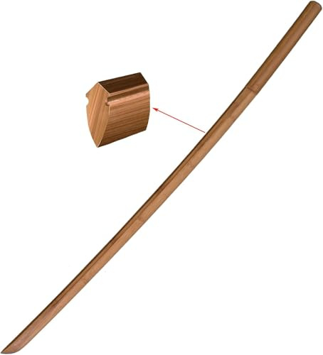STUYKDIA Bokken d'entraînement de Kendo,Katana en Bambou Naturel,épées de samouraï japonaises Faites à la Main pour décoration Cadeau,Bande dessinée Con Cosplay-103CM