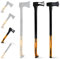 BOOMET Set: Beil 1000g / Axt 2200g / Hammer 3000g · Verschiedene Äxte und Sets zur Auswahl · Spaltaxt · Effizientes Holzspalten mit Fiberglasstiel für Brennholz und Garten