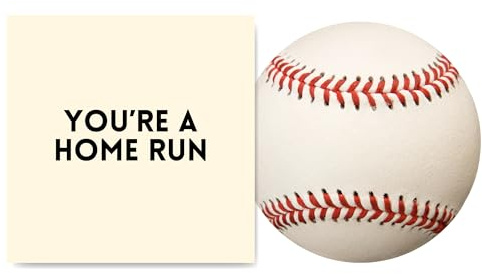 CATCHYOURDREAMS jubileumskort för man och fru (baseboll) | Present till honom och henne, pojkvän eller flickvän | Alla hjärtans dagskort för män och kvinnor sportälskare (baseboll)