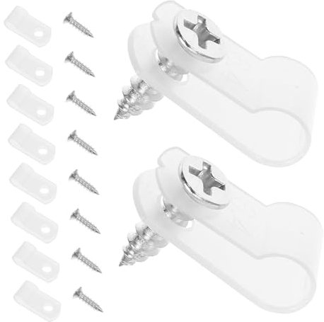 DIYEAH 100piezas Clip para Luz de Cuerda con Tornillos de Acero Inoxidable de Clips de Cable de Color Claro para Gestión de Cables para Luces de Cadena Exteriores Interiores Techos