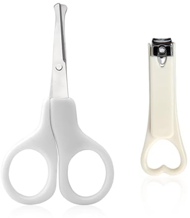 1 Mini Tijeras De Uñas Y 1 Cortador De Uñas, Diseño Seguro Y Cómodo, Herramientas De Adornos De La Falla Para Bebés, Suministros Para El Cuidado De Las Uñas.