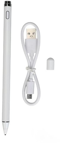 Lápiz óptico Capacitivo Activo, lápiz óptico Universal para Pantalla táctil, lápiz magnético de Punta Fina con Punta de 1 a 2 mm para tabletas iOS Android, teléfonos Inteligentes,