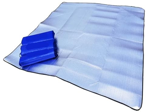 Esterilla Aislante De Aluminio Colchoneta de Camping Impermeable Varios tamaños, Aluminio y Espuma EVA, Plegable, for Playa Picnic Esterilla Suelo Caravana(300x200cm)