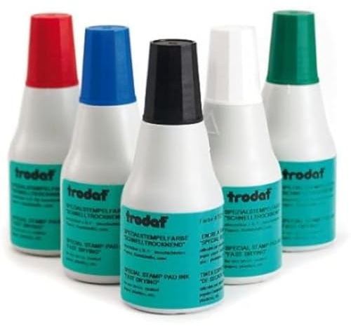Trodat 7021 tinta de sello blanco 25 ml de secado rápido