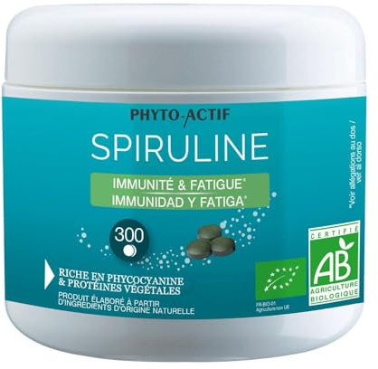 PHYTO-ACTIF | Spiruline | Immunité & Vitalité | Spiruline naturelle | 300 comprimés