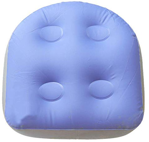 SGerste Asiento elevador de spa y bañera de hidromasaje, cojín de masaje de bañera inflable, alfombrilla de masaje de relajación con ventosas, almohadilla de spa de apoyo de espalda suave para