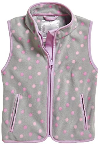 Playshoes Fleece Weste, Giacca in Pile Unisex - Bambini e ragazzi, Grigio (Points), 98