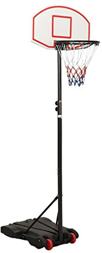 vidaXL Basketkorg med stativ vit 216-250 cm polyeten, basket korg, basketset, basketring, basket korgar, basketställ, basketringar, basketbollkorg