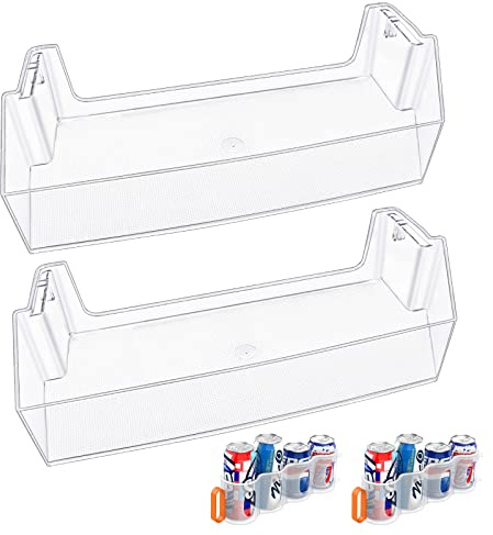 [2 PACK] UPGRADED W11239961 W10900538 Refrigerator Door Shelf Bin Compatible with Whirlpool Refrigerator Door Shelf Parts PS12578777 AP6333410 WRS315SDHZ08 WRS321SDHZ08 WRS315SDHM WRS325SDHZ Door Bin