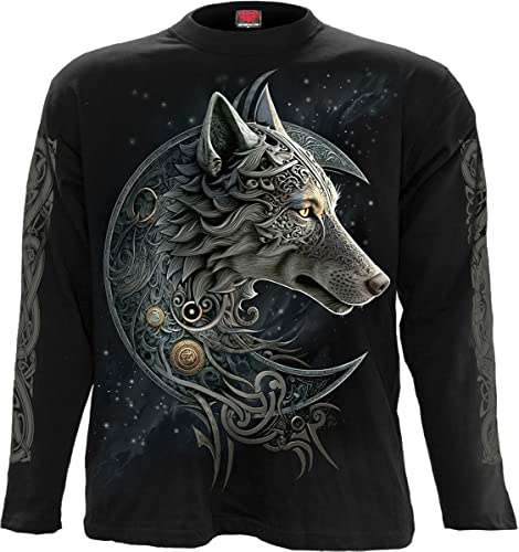 Spiral - Celtic Wolf - Longsleeve T-Shirt Black - XXL
