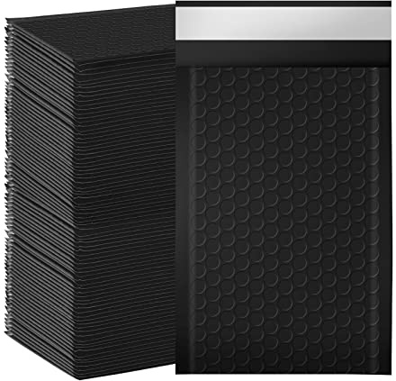 Bubble Mailers, 4x7 Inch Padded Bubble Mailers Pack of 100 Bubble Envelopes Opaque Self Seal Adhesive Waterproof Bags for Shipping and Packaging (Black, 4x7-100Pc)