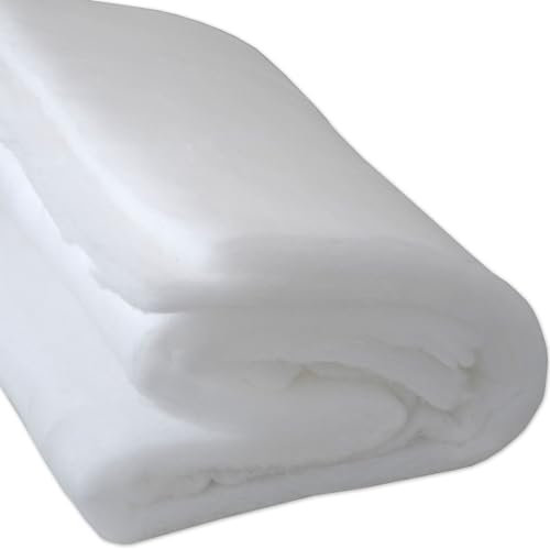 Nurtextil24 Volumenvlies Meterware 10m Länge 3cm Dicke 160cm Breite Quilt 300g/m² Polstervlies 30mm Höhe Waschbar Watte Polsterwatte Diolenwatte Vlieswatte Füllung Kissen Decke Sofa Polsterung