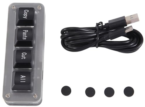 Mini 4 tangenter Selection Kopiera Klipp alla genvägar på makroplattan enhandstangentbord RGB mekaniskt tangentbord OSU-nyckel
