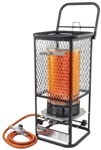SIP FIREBALL RP125 Radiant Propane Gas Heater, 36.6kW / 125,000 BTU/hr with 3m Hose and Wheel Kit