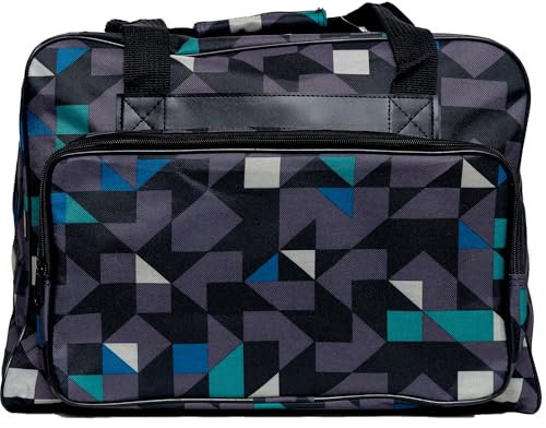 Janome Geometric Gray Universal Sewing Machine Tote Bag, Canvas