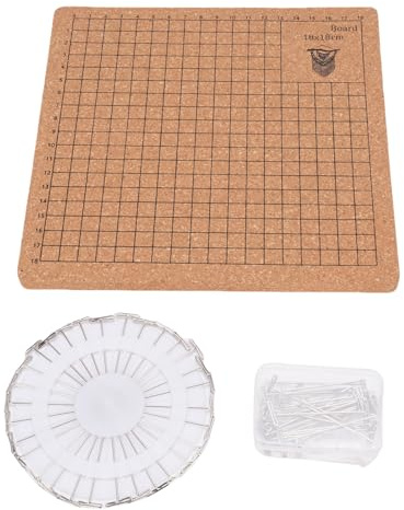 Craftzone Macrame Board Set, 12x16 Inch Cork Project Board with 30 T Pins and Round Needle Plate, Complete Beading Tools for Braiding Bracelet, Knotting and Craft Making