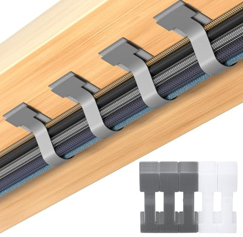 FrostyFlair Kabelkanal, 50 Unidades de gestión de Cables de Nailon Reutilizables, Soportes de Cable autoadhesivos, gestión de Cables, Organizador de Cables, Canal de Cables para Escritorio