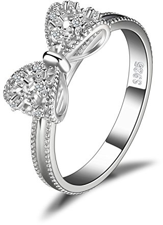 JewelryPalace Wickelring Schleife Verlobungsring Unendlichkeit Promise Eheringe Ring Silber 925 Damen, Zirkonia Silberringe Trauringe Damenring Hochzeitsringe Antragsring Ringe, Damen Schmuck