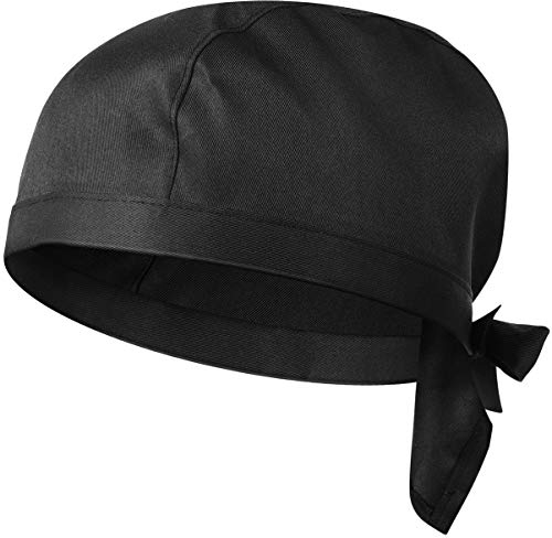 HEMOTON Bandana Cap Kopftuch Kochmütze Küche Restaurant Cook Cap Mütze für Restaurant Kochen BBQ - (schwarz)