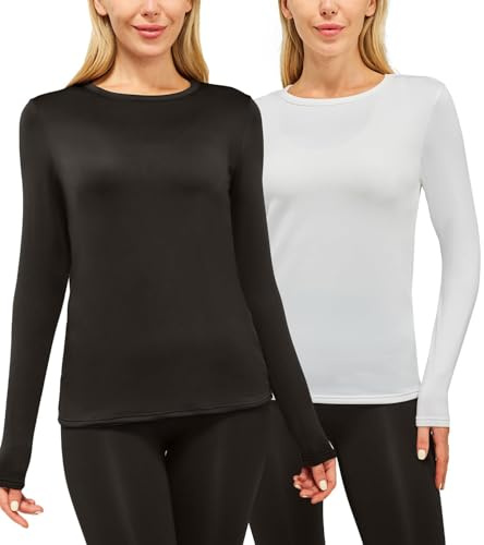 sous-vêtements Thermiques pour Femmes, sous-vêtements Fonctionnels thermoactifs Respirants, sous-vêtements de Ski en Polaire intérieure, Ensemble de sous-vêtements Thermiques Doux