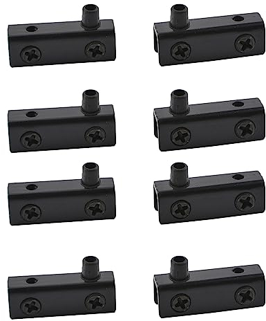 UFURMATE Glastürscharnier, rahmenlose Glastür-Scharniere, Klemme, verstellbar, Schrank-Scharnier-Clip, Ersatz-Set, passend für 4–6 mm große, freischwingende Glastüren, 8 Stück