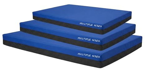 Kosiproducts Gymnastics Non Slip Crash Mat for Tumbling Landing Gym Training exercise, Bouncy Castle Medium (100cm x 100cm) Royal Blue