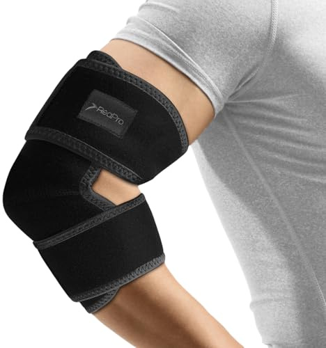 ReaPro Ellenbogenbandage, Orthopädische Ellenbogen Bandage verstellbar für Herren & Damen, Ellenbogenschoner Golferarm, Tennisarm Bandage, Ellenbogenstütze, Ellenbogen Orthese rechts links tragbar