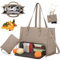CHENBOOW Lunchtasche für Frauen,Laptop-Tasche mit Isoliertem Lunchfach 15,6 Zoll,Isolierte Lunchtasche,Große Einkaufstasche mit Mittagsabteil,2-in-1 Lunch Bag Handtasche Kombination,für Arbeit,Schule
