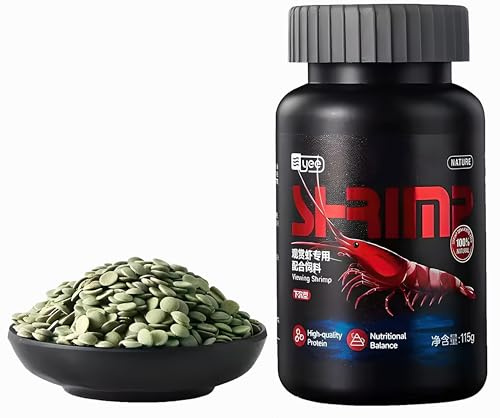 MorexLab Shrimp Food 4.05 oz – High Protein Discs with Spirulina, Probiotics, and Calcium for Neocaridina, Caridina, Crystal Shrimp & Aquatic Invertebrates – Molting Support