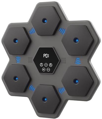 Music Boxing Machine, Interactive Punching Trainer with Boxing Gloves, Electronic Workout Equipment Target for Home Gym,9 Modes & 9 Speeds