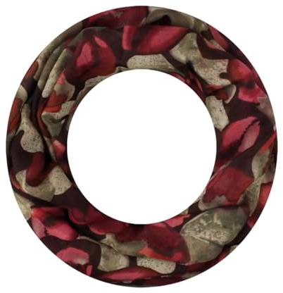 Majea Loop Schal Damen Schlauchschal Halstuch schmaler Loopschal (880053) (weinrot 13)