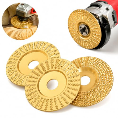 Lot de 3 disques de sculpture sur bois pour meuleuse,100 mm en acier au carbone pour meuleuse d'angle,meuleuse d'angle pour mouler, meuler et couper