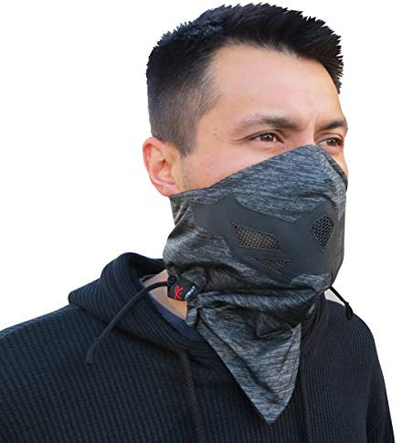 Grace Folly Half Face Mask for Cold Winter Weather. Use this Half Balaclava for Snowboarding, Ski, Motorcycle. (Many Colors) (Grey Heather)