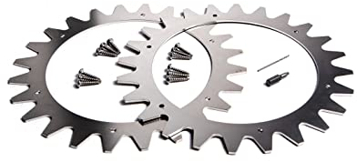 Edelstahl Spikes für Rasen/Mähroboter passend für Worx Landroid S/M Mähroboter Radgröße 205 aufwendig entgratet inkl. Schrauben, Bohrer und Torx