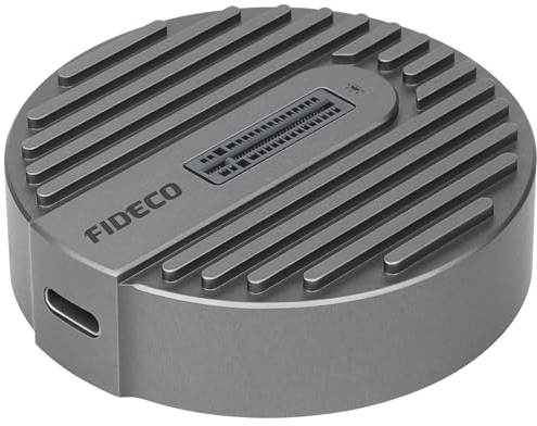 FIDECO M.2 NVME SATA SSD Docking Station, USB 3.2 Gen 2 10Gbps SSD Gehäuse, Aluminium NVMe Gehäuse mit Kühlkissen für NVMe SATA SSD M-Key/M&B Key in 2280/2242/2230/2260