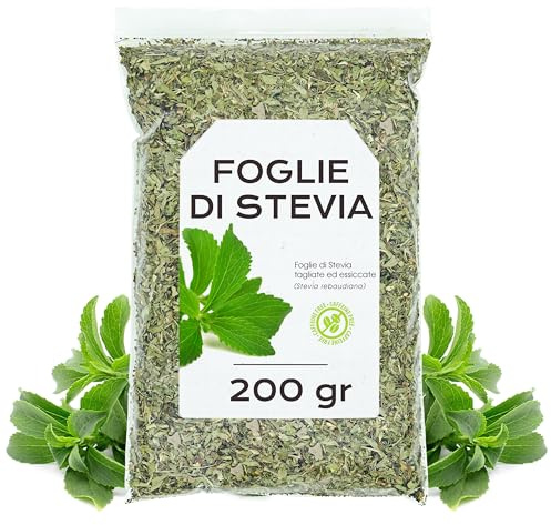 Feuilles de Stévia Séchées 200gr - Thé de Stevia - Qualité Alimentaire Pour Boissons et Cuisine - Thé en Vrac
