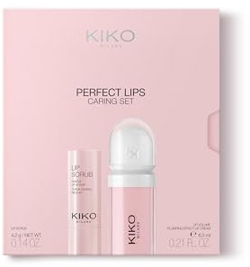 KIKO Milano Perfect Lips Caring Set, Skincare Set: 1 Lip Scrub And 1 Perfecting Lip Cream