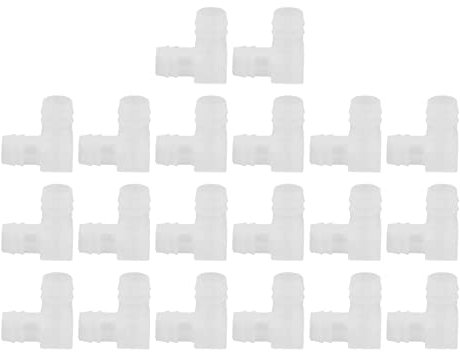 Zoeyilan 20 pièces coude de Tuyau d'aquarium à 90 degrés, raccord coudé à 90 degrés, raccord en L à 90 degrés, raccord à Angle Droit en L pour Aquarium de 1/2 Pouces pour Aquarium