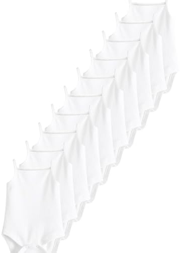 Next Baby Babybodys mit dünnen Trägern im 10er-Pack Weiß 18 Monate