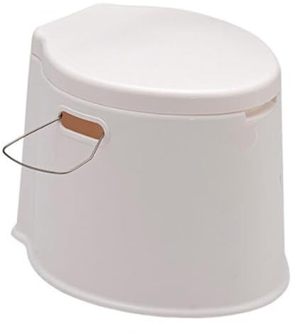 Bärbar lättvikts campingtoalett, kompakt avfallshanteringsenhet för inomhus- och utomhustoaletter, husvagnar, picknick och festivaler,White,43 * 40 * 39cm