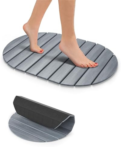 Escurreplatos Diatomita, Alfombrilla Escurreplatos, Plegable Esterilla de Diatomita Antideslizante de Secado Rápido, Alfombrilla Escurreplatos, Alfombra Baño y la Cocina, 60x39cm