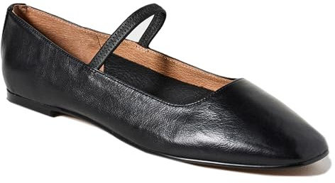 Yellhum Mary Jane Ballet Flats for Women Square Toe Strap Ballerina Flats