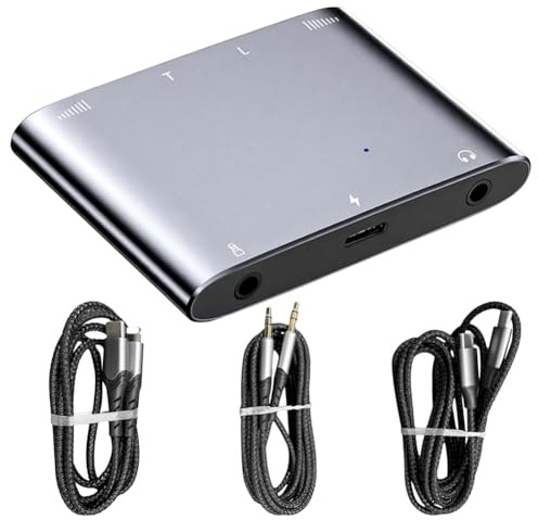 Fangxuee Dual Stereo Sound Card Audio Interface Adapter for Livestreaming for Live Singing and Recording