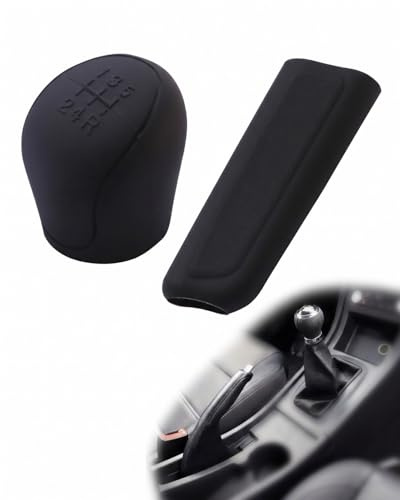 FIMWOLZ Funda Palanca de Cambios y Freno de Mano Universal - Protector Pomo de Marchas para Coche, Set 2 Piezas Antideslizante Duradero.