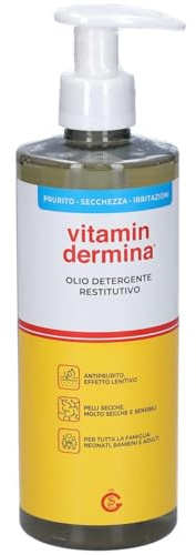Istituto Ganassini Vitamindermina Olio Detergente Restitutivo - Olio per la pelle secca, 500 ml